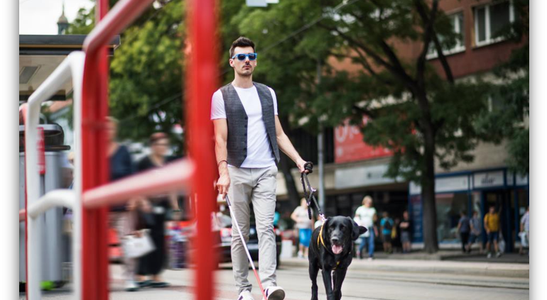 Blind young man